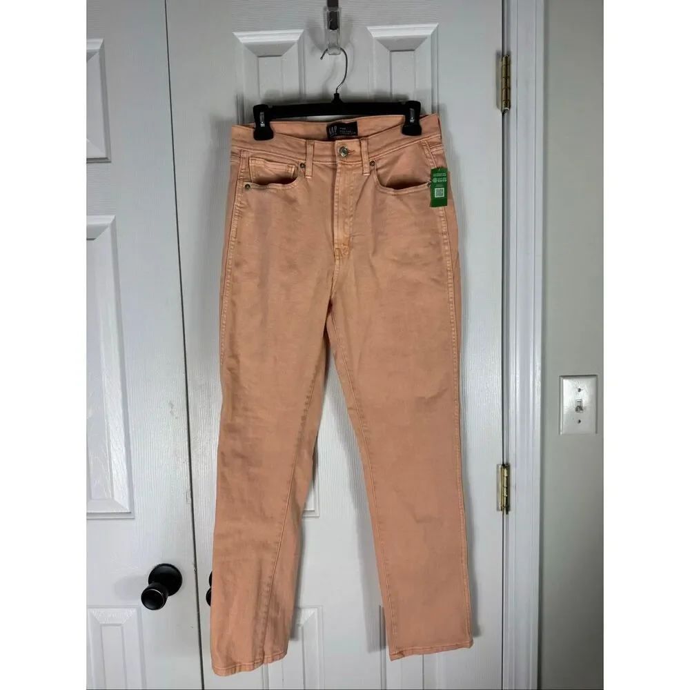 NWT Gap High Rise Vintage Slim Womens Orange Jeans Size 6/28R